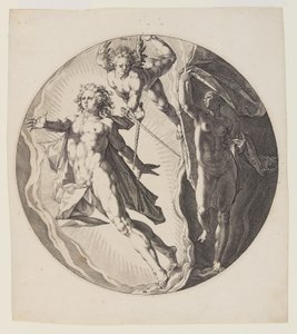 Der erste Tag, Tafel 2, aus Schöpfung der Welt von Jan Harmensz. Muller