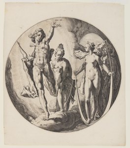 Der vierte Tag, Tafel 5, aus Schöpfung der Welt von Jan Harmensz. Muller