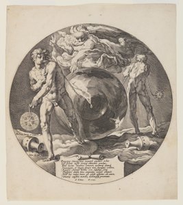 Titelseite, Platte 1, aus Schöpfung der Welt von Jan Harmensz. Muller