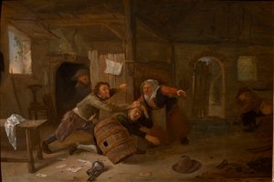 Kämpfende Bauern, vor 1678 von Jan Havicksz Steen