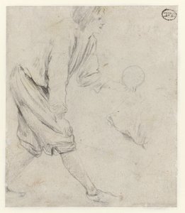 Studie eines Mannes beim Kegeln von Jan Havicksz. Steen