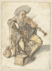 Singender Geigenspieler von Jan Havicksz. Steen
