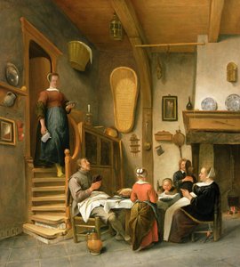 Eine Familie beim Tischgebet