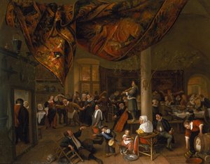 Ein Dorffest mit Feiernden und einer Tanzgesellschaft, 1671