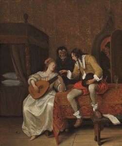 Ascagnes und Lucelle, Die Musikstunde, 1667 von Jan Havickszoon Steen