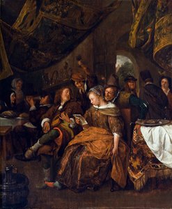 Fröhliche Gesellschaft, ca. 1667-69 von Jan Havickszoon Steen