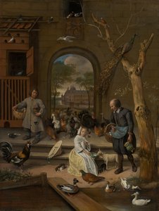 Porträt von Jacoba Maria van Wassenaer (1654-1683), bekannt als Der Geflügelhof, 1660 von Jan Havickszoon Steen