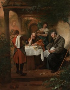 Das Abendmahl in Emmaus, ca. 1665-68 von Jan Havickszoon Steen