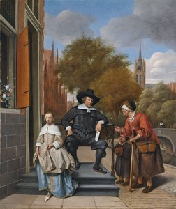 Der Bürger von Delft und seine Tochter, 1655 von Jan Havickszoon Steen