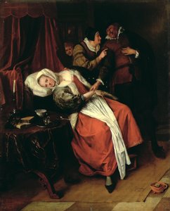 Der Patient und der Doktor, 1660er Jahre von Jan Havickszoon Steen