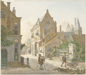 De Waardpoort und der Oude Gracht in Utrecht von Jan Hendrik Verheijen