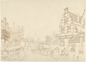 Ein Kanal in einer Stadt von Jan Hendrik Verheijen