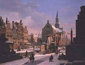 Stadtszene im Winter