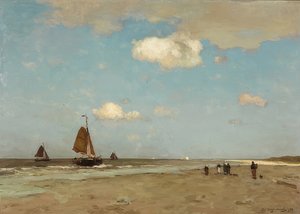 Strandszene von Jan Hendrik Weissenbruch