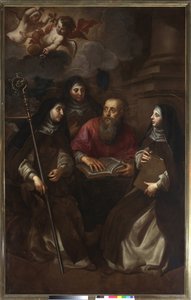St. Hieronymus mit drei Heiligen