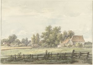 Landschaft mit Bauernhof
