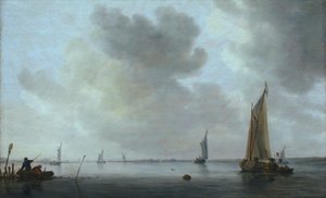 Fischerboote vor einer Mündung