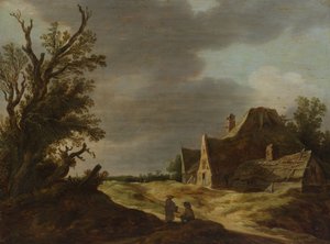 Sandweg mit einem Bauernhaus, 1627 von Jan Josephsz van Goyen