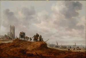 Die alte Kirche in Egmond aan Zee von Jan Josephsz van Goyen