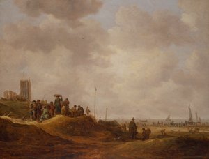 Blick auf die Küste von Egmond Aan See von Jan Josephsz van Goyen