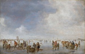 Winterszene auf dem Eis von Jan Josephsz van Goyen