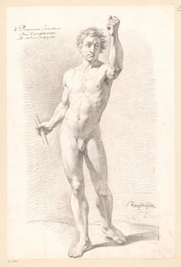 Stehender männlicher Akt, von vorne gesehen (2. Preis 1789)