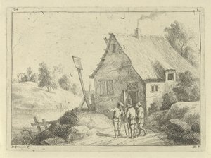 Männer vor einem Haus im Gespräch von Jan Lauwryn Krafft (I)