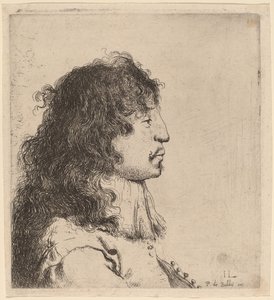 Büste eines jungen Mannes im Profil, nach rechts blickend von Jan Lievens