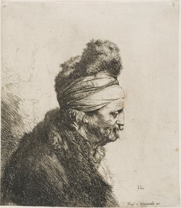 Büste eines orientalischen Mannes, nach rechts blickend von Jan Lievens
