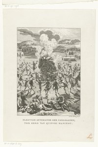 Ureinwohner Kanadas opfern Gitche Manitou von Jan Lucas van der Beek