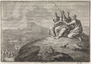Aaron und Hur stützen Moses