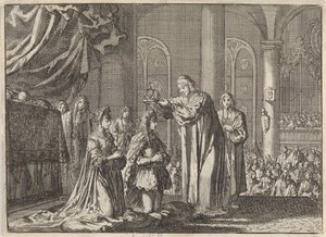 Krönung von Wilhelm III. und Maria II. Stuart durch den Erzbischof von Canterbury, 1689