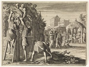 Errichtung der Laubhütten von Jan Luyken