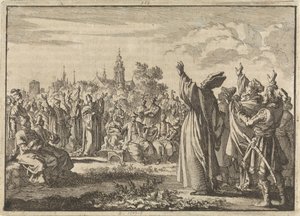 Polnischer Reichstag, in dem August II. der Starke und Franz Ludwig von Bourbon-Conti zum König ausgerufen werden, 1697 von Jan Luyken