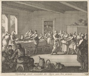 Verteilung von Lebensmitteln an die Armen