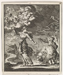 Frau wählt den schmalen Weg, der zum Himmel führt