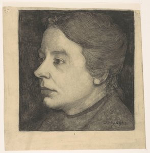 Porträt von Anne Mankes-Zernike von Jan Mankes (signed by artist)