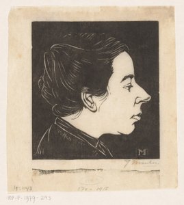 Porträt von Anne Zernike von Jan Mankes (signed by artist)
