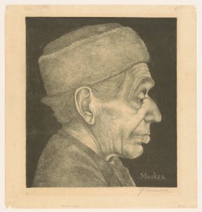 Porträt von Douwe mit Mütze von Jan Mankes (signed by artist)