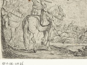 Zwei Reiter bei einem Kavalleriegefecht von Jan Martszen de Jonge