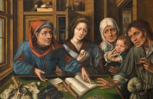 Das Büro des Mietempfängers, 1514 von Jan Massys or Metsys