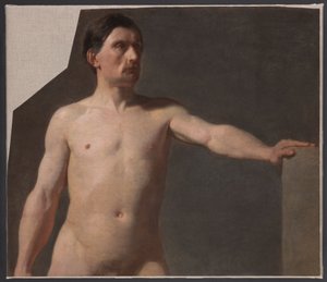Männlicher Akt - Torso einer männlichen Figur von Jan Matejko