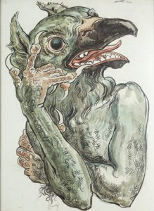 Teufel mit dem Kopf eines Vogels von Jan Matejko
