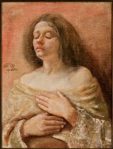 Porträtstudie einer Frau von Jan Matejko