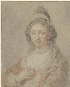 Porträt von Sara van Baerle, Ehefrau von Philips van Dorp von Jan Maurits Quinkhard