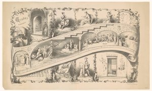 Darstellung der Laufbahn eines Leidener Studenten, 1871 (Gradus Academici) von Jan Mesker