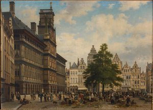 Der Grote Markt mit dem Freiheitsbaum, 1875