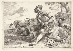 Schäfer mit Dudelsack von Jan Miel