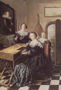 Drei Frauen an einem Virginal von Jan Miense Molenaer