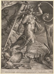 Bellona führt die Armeen des Kaisers gegen die Türken, 1600